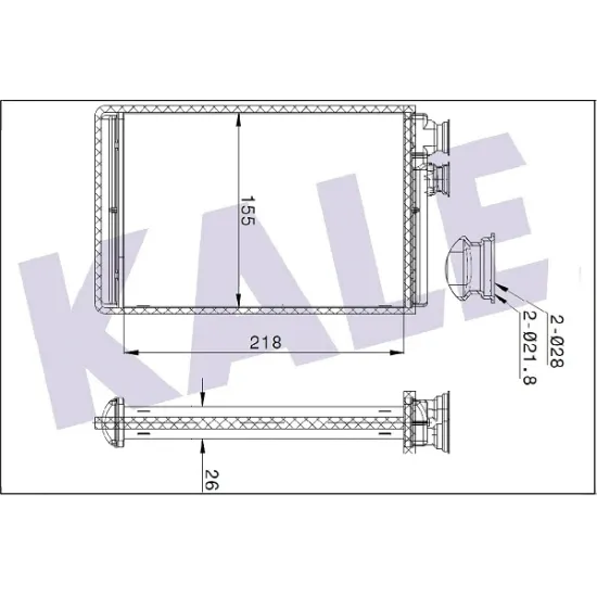 KALORIFER RADYATORU (CITROEN BERLINGO C4 PICASSO I-II C5 III C6 05-/ PEUGEOT 407 04- / PARTNER TEPEE)