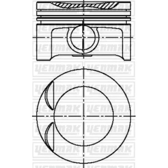 MOTOR PISTON+SEGMANI ( RIKEN ) 81,60+0,50mm CAP ASTRA F VECTRA B C18XE-C18XEL R 4 PETROL, 1796 CM³-