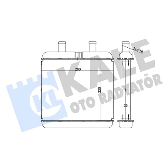 KALORIFER RADYATÖRÜ BRAZING (220X257X26)