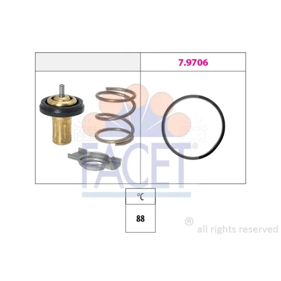 TERMOSTAT 88 °C EGEA 500L 500X 1.6D JEEP RENEGADE 1.6 2.0 CRD JEEP GRAND CHEROKEE 2.0 CRD ALFA ROMEO GIULETTA 1.6 JTDM