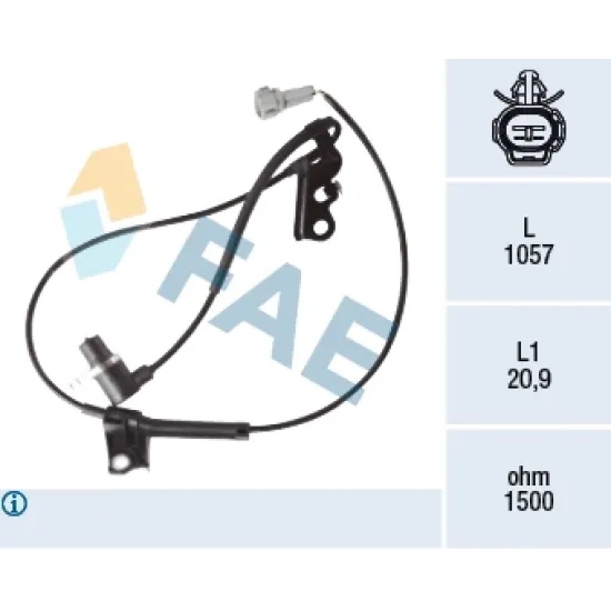 ABS SENSORU ON SAG AVENSIS 03>08 COROLLA 02>07