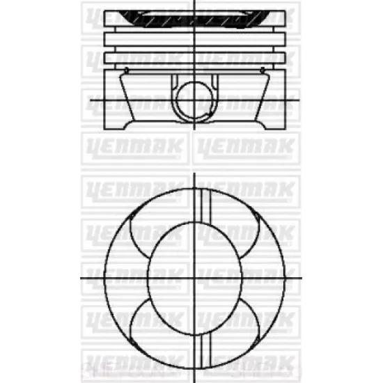 PISTON+SEGMAN 84.50 MM