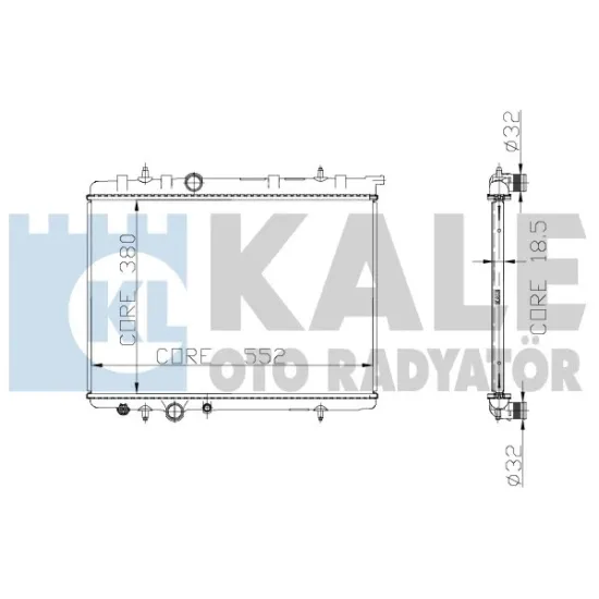 MOTOR RADYATORU (380x538x26) P307 1,6 16V 00-01 OTOMATIK