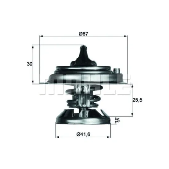 TERMOSTAT 75°C ( MERCEDES OM601/602/603/605/606 )