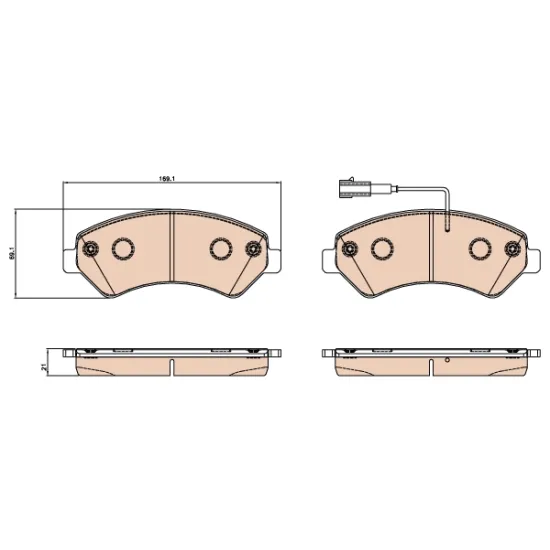 DISK BALATA ON ( FIAT DUCATO 12- CIFT KABLOLU / PEUGEOT BOXER 12- CIFT KABLOLU / CITROEN JUMPER)