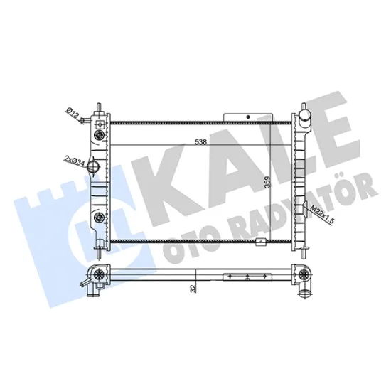 MOTOR RADYATORU (538x368x26) ASTRA F 1,4i MANUEL