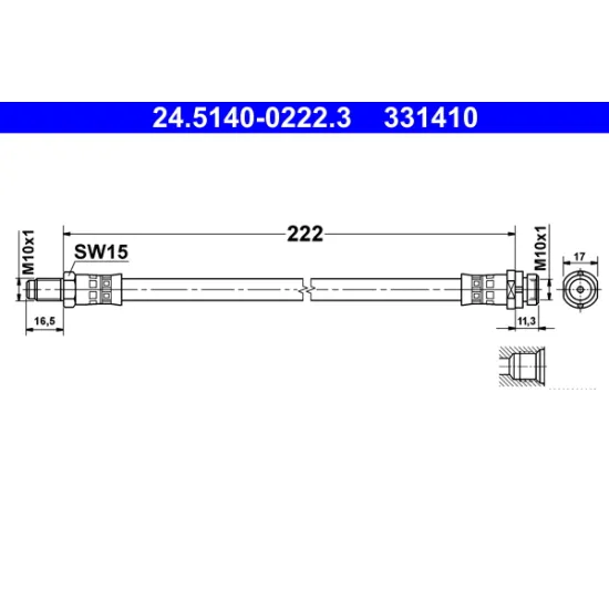 FREN HORTUMU ARKA SAG 06-15 TRANSIT.347 