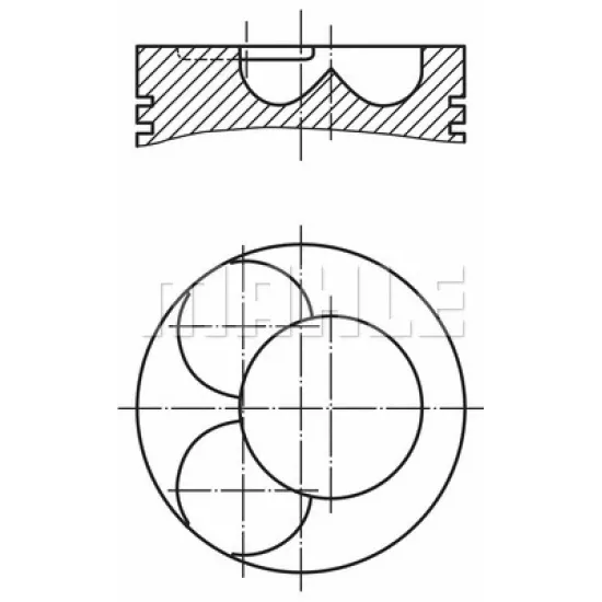 PISTON+SEGMAN KOMPLE-STD (1.2.SIL) (VW GOLF 06-09 PASSAT 06-11)BMM-BMP