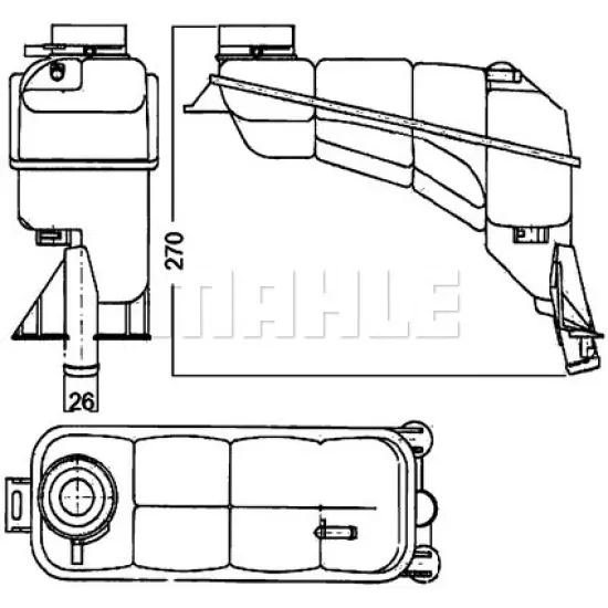 RADYATOR YEDEK SU DEPOSU E-CLASS W210 96>02 S210 97>03