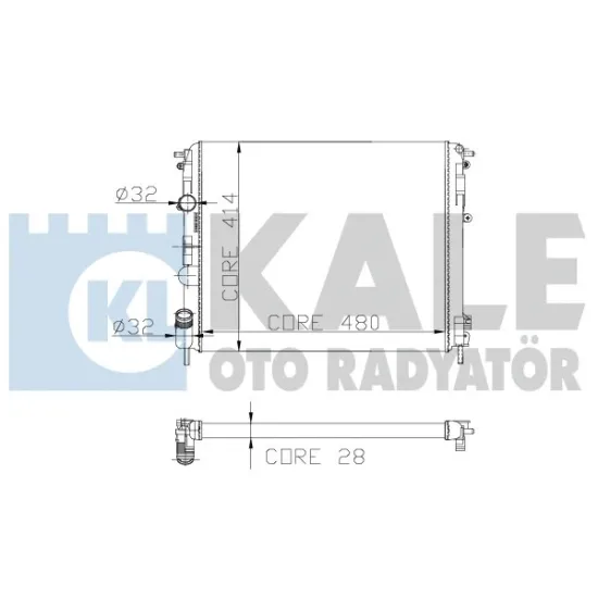 RADYATOR 2S-AL CLIO-LOG 1.4-1.5dci +AC 