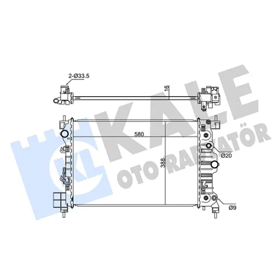 SU RADYATORU BRAZING (CHEVROLET AVEO T300 1.6 11=/ (AT) [580X388X16]