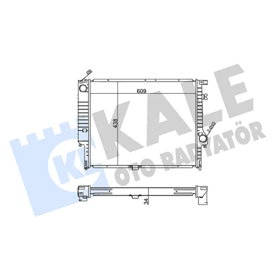 SU RADYATORU AL/BRZ  (BMW 5 (E34) 87=/93 / 7 (E32) 85=/92 )