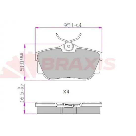 FREN BALATASI ARKA TRANSPORTER T4 96>04