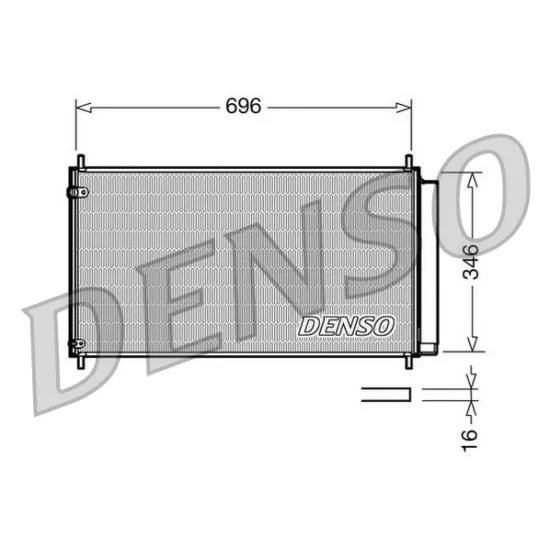 KLIMA RADYATORU (KONDENSER) 07-12 AURIS 2.0-2.2d 09> VERSO 1.6-2.0-2.2d