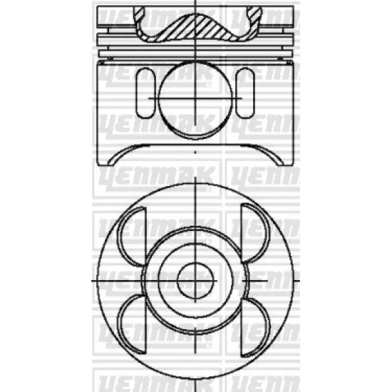 PISTON SEGMAN STD 88.00 MM ( MERCEDES OM646 315 CDI (30 PİM) 07- ) 72565 STD