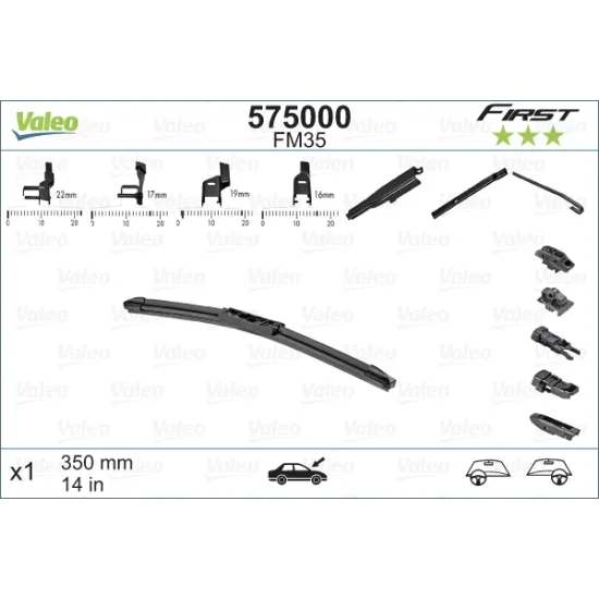 Valeo First MULTIconnection Flat Blade FM35 (X1) (350 mm)