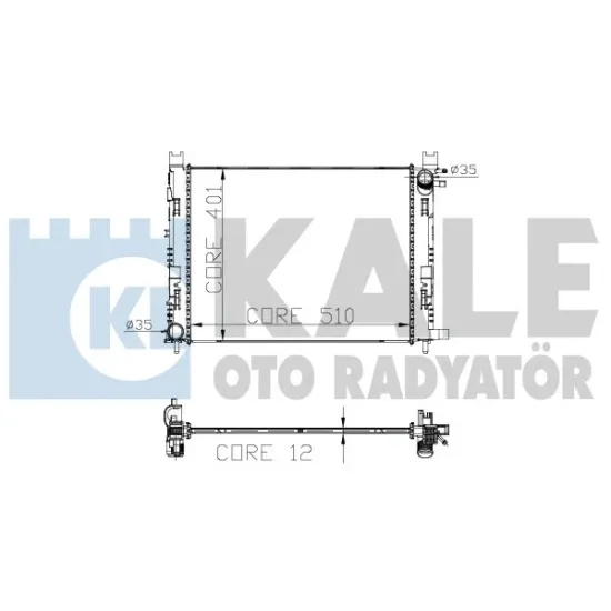 SU RADYATORU MEKANIK CAPTUR CLIO IV DOKKER DUSTER LODGY MCV II SANDERO II SYMBOL II 513×414x23