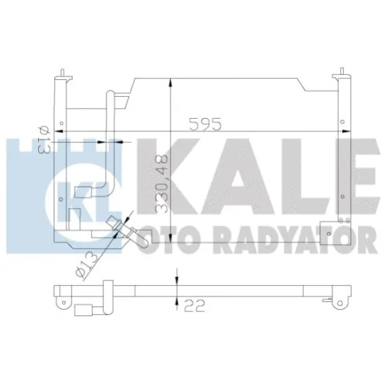 KLIMA RADYATORU (MAZDA 323 89-94 600.5X337X22