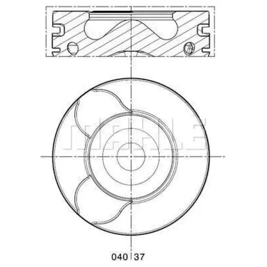 PISTON+SEGMAN KOMPLE-050(VW GOLF 92-98 PASSAT 88-97 TRANSPORTER 91-04 AUDI 80 92-96)AAZ-ABL