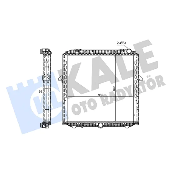 MOTOR RADYATORU CERCEVELI ACTROS MP4-5 11>/ANTOS 12>/AROCS 13> OM471-470-936 EURO6 (895X960X58)