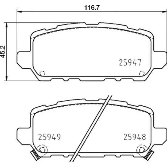 BALATA FREN ARKA-(HONDA HR-V 1.5-1.6 15/ )