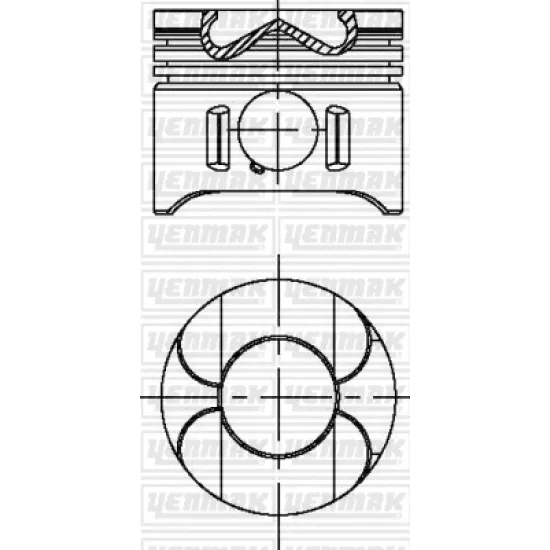 PISTON SEGMAN STD 88.00 MM ( MERCEDES OM611 SPR./VITO CDİ (28 PİM) 97-01 ) 72599 STD