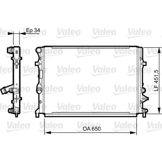 RADYATOR VOLKSWAGEN GOLF VI 1.2 TSI 2009-2013 JETTA CADDY