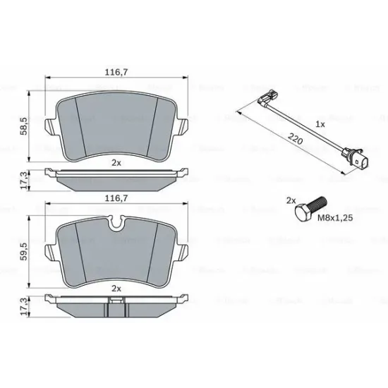 ARKA FREN BALATASI- (AUDI A6 11-18 A7 11-18)