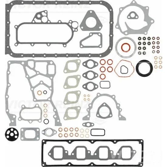 CONTA FULL TAKIM-(SAC)- - SILINDIR KAPAK CONTASI YOK - 75-103HP (NISSAN D21 90/97 TD25 /D22 98/02 TD25 )