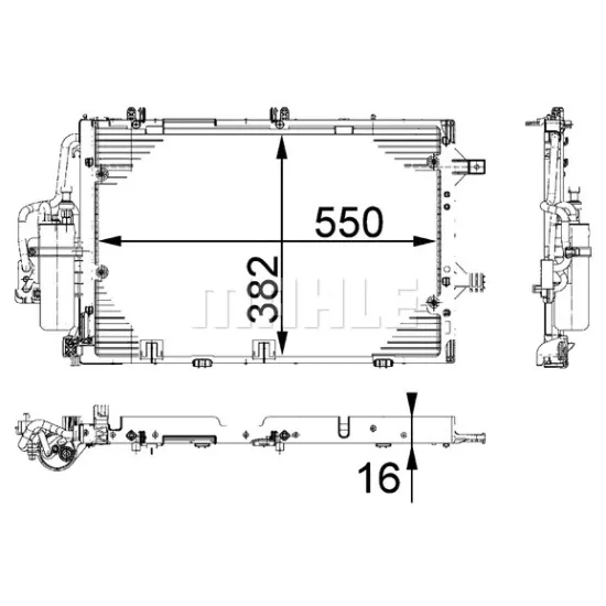 KLIMA RADYATORU (KONDENSER) 01> CORSA.C 1.4 16V *Z14XEP*