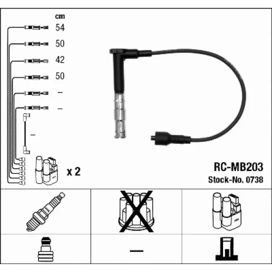 BUJI KABLO SETI MERCEDES M111 W124-W202 E200-E220  93-95