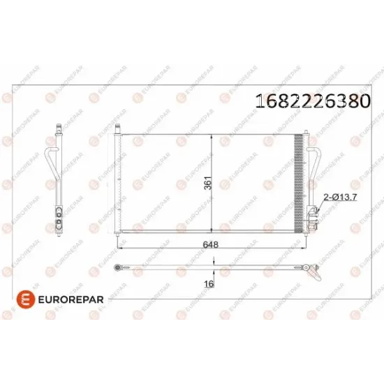 KLIMA RADYATORU FOCUS II 1.4 16V / / 1.8TDCI / 1.6 ZETEC S 16V (98 04) (EUROREPAR)