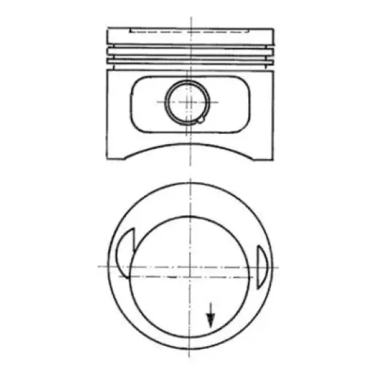 PISTON + SEGMAN 0.50mm (M102.9, 96.00mm, 22 PIM) 190 W201 86>93 W123 80>85 W124 85>93 W460 82>92