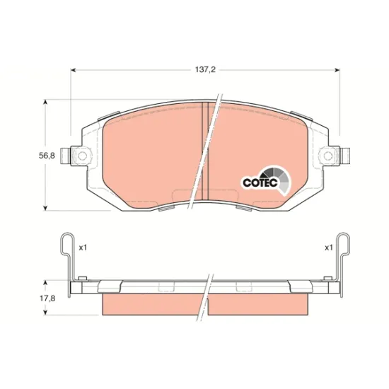 BALATA FREN ON-(SUBARU FORESTER 02/08 2.5 T /IMPREZA 00/08 2.0-2.5 /LEGACY 00/08 2.0-2.5 )