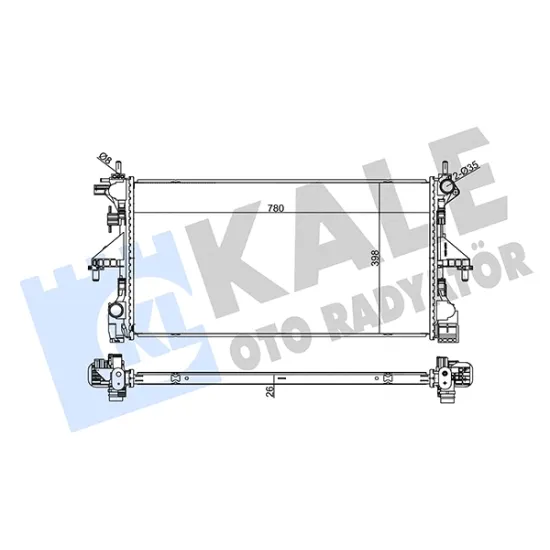 SU RADYATORU 24 MM MEKANIK DUCATO BOXER 2.3 MJT 2014- 2015 SONRASI SU RADYATÖRÜ