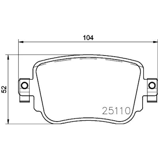 ARKA FREN BALATASI- (VW CADDY 16- GOLF 16 PASSAT 15- POLO 18- SEAT LEON 13-16