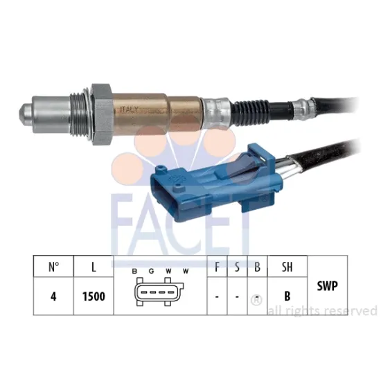 OKSIJEN SENSORU (EGSOZ BORUSUNDAKI) SAXO P106 P206 P306 YM PARTNER BERLINGOI XSARA XSARA II TU3JP (1,4 8V) TU5JP (1,6 8V) P406 XANTIA 1,8 16V P605 XM 12V BOY:1340MM