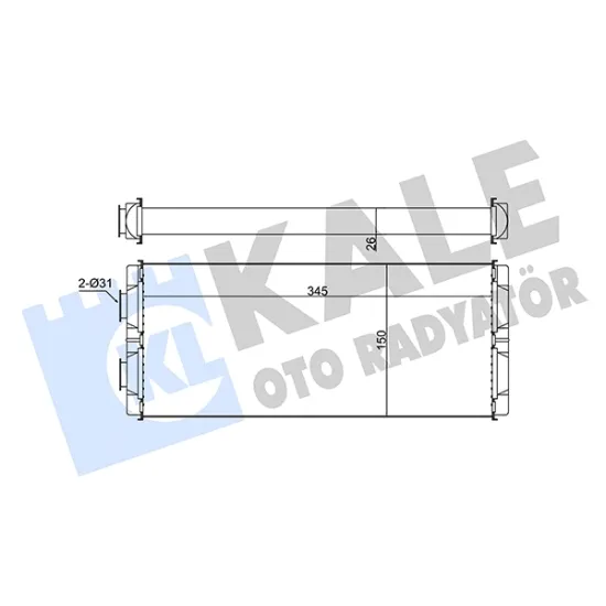 KALORIFER RADYATORU BENZ AXOR 02 339x157x26