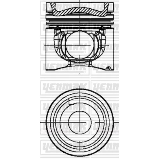 PISTON + SEGMAN 102,00MM STD KOMPLE MERCEDES AXOR 1829-2529-3029-CITARO / OM906 EURO 5