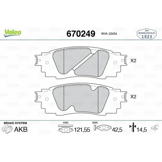 FREN BALATASI ARKA TOYOTA CAMRY 17 LEXUS RX 200T 15- RX 350 15- RX 450H 15-