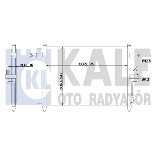 KLIMA RADYATÖRÜ OEM HANON 615x352x16