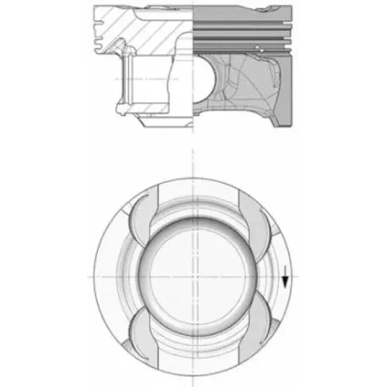 PISTON + SEGMAN STD. (M274.910, 83mm) W204 08>14 W205 14> S205 14> C205 15> W212 13>15 W213 17> R172 16>