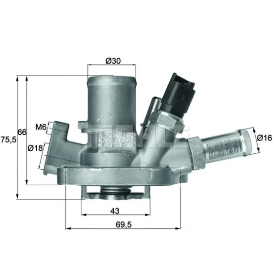 TERMOSTAT 80C G108880 - ( FIAT EGEA - PUNTO EVO 1.4 09-12 -1.6 JTD / 500 1.4 08- )