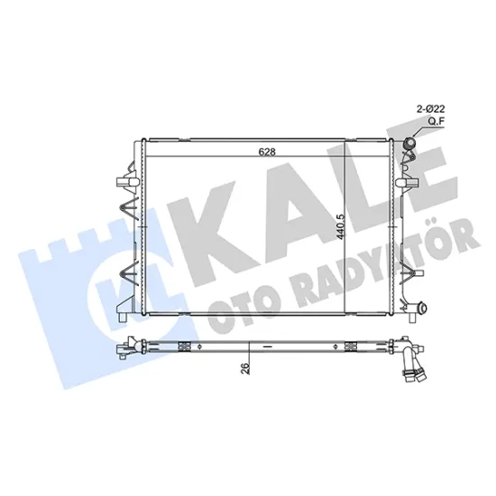 SU RADYATORU-INTERCOOLER BRAZING (VW CADDY 16- PASSAT 13-)