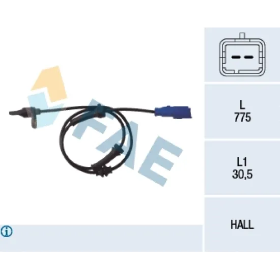 ABS SENSORU ARKA P1007 C2 C3 C3 II C3 PLURIEL BOY:720MM