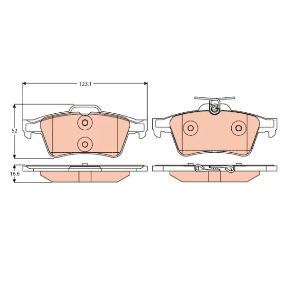 ARKA FREN DİSK BALATA ( FORD FOCUS CMAX 04-15 ) ( RENAULT LAGUNA II / )