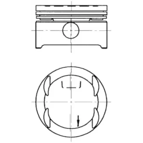 PISTON+SEGMAN (AD) STD ASTRA.F 1.6 16V *X16XEL* *79*