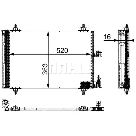 KLIMA RADYATORU (KONDENSER) 02> PARTNER 2.0hdi