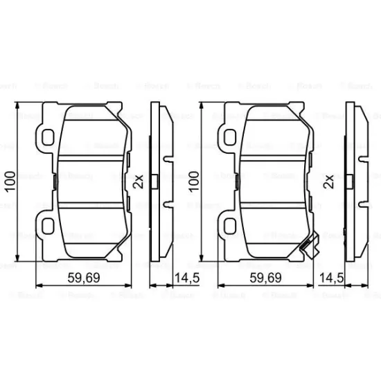 BALATA FREN ARKA -(INFINITI FX30 3.0 DT / FX37 3.7 / INFINITI G7 3.7 / Q50 / Q60 / Q70 / NISSAN 370Z 2006//  )