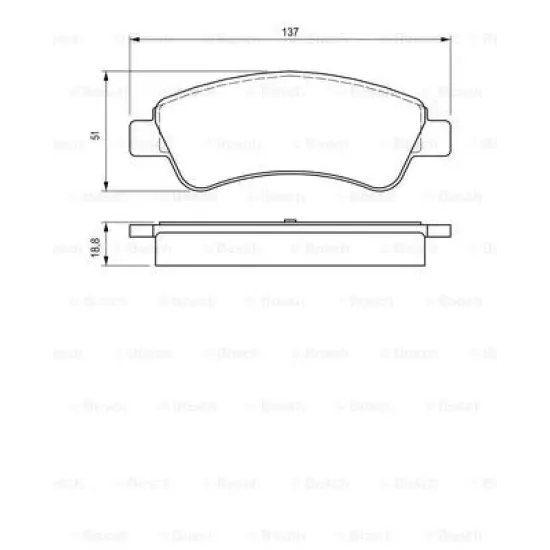 ARKA FREN BALATASI DUCATO BOXER JUMPER 2,2D 100 MULTIJET 2,3D 120 MULTIJET 3,0D 160 MULTIJET 07 / 06